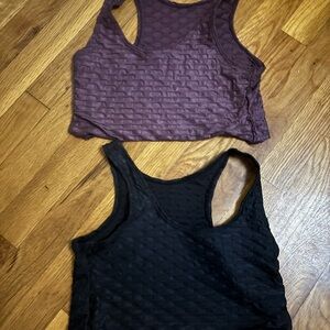 Booty by Brabants Chrome Racerback Tops Black and Purple (2 Bras for $15 total)